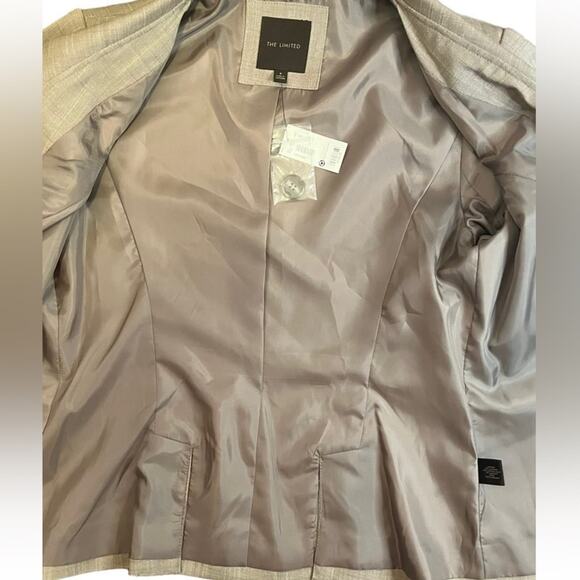 The Limited Blazer Womens Small Tan Business Casual Career Preppy Neutral New - Picture 6 of 6